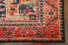 Load image into Gallery viewer, Orange &amp; Black Traditional 5&#39; x 8&#39;ft Carpet - GS Productions
