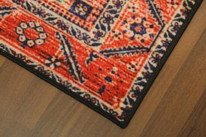 Orange & Black Traditional 5' x 8'ft Carpet - GS Productions