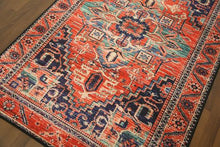 Load image into Gallery viewer, Orange &amp; Black Traditional 5&#39; x 8&#39;ft Carpet - GS Productions
