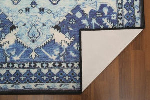 Light Blue Traditional 5' x 8'ft Carpet - GS Productions