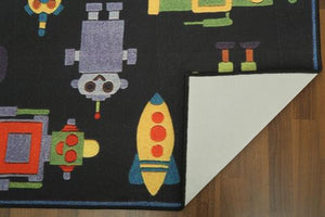 Black Traditional 5' x 8'ft Carpet - GS Productions