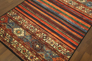 Orange & Grey Traditional 4' x 6'ft Carpet - GS Productions