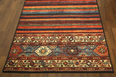 Orange & Grey Traditional 4' x 6'ft Carpet - GS Productions