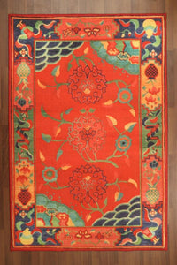 Orange Traditional 5' x 8'ft Carpet - GS Productions
