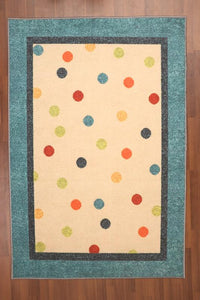 Brown & Blue Traditional 5' x 8'ft Carpet - GS Productions