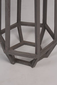 Grey metal table/stool 1' x 2.5'ft - GS Productions