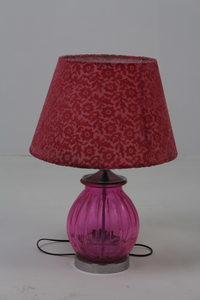 Pink Glass Table Lamp 16" x 24" - GS Productions