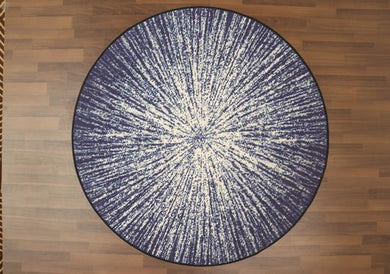 Blue & White Traditional 5' x 5'ft Carpet - GS Productions