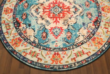 Load image into Gallery viewer, Orange &amp; Blue Traditional 5&#39; x 5&#39;ft Carpet - GS Productions
