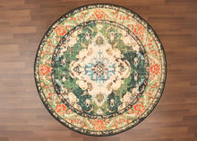 Load image into Gallery viewer, Green Traditional 5&#39; x 5&#39;ft Carpet - GS Productions
