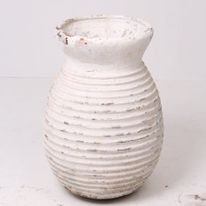 White Weathered Planter/Pot 1.4' x 2'ft - GS Productions