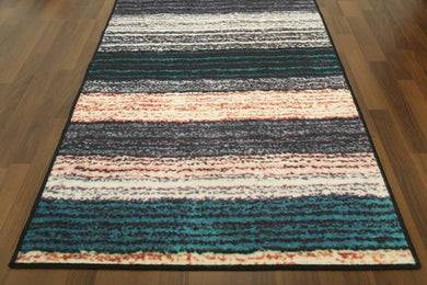 Black & Blue Traditional 3' x 8'ft Carpet - GS Productions