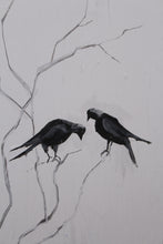 Load image into Gallery viewer, White Crows Painting 02 2&#39;x6.5&#39;ft - GS Productions
