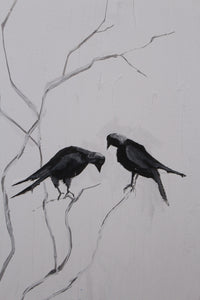 White Crows Painting 02 2'x6.5'ft - GS Productions