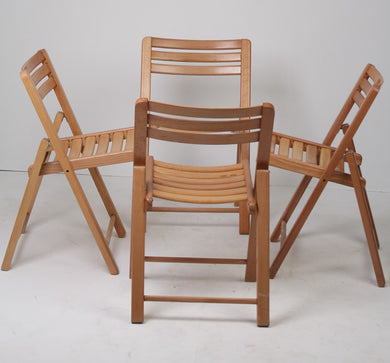 Set of 4 Light brown Wooden Cafe Chairs/out door Chairs 1.5' x 2.5'ft - GS Productions