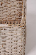Load image into Gallery viewer, White Weathered Straw Basket 21&quot; x 7&quot; - GS Productions
