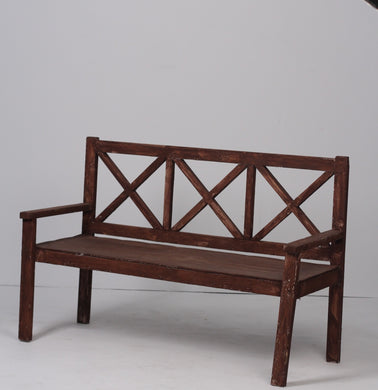 Brown wooden bench 5'x 2.5'ft - GS Productions