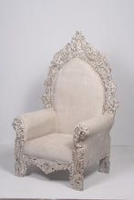Load image into Gallery viewer, Weathered off-white baroque king sofa  3.5&#39;x 6.5&#39; - GS Productions
