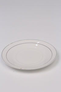 White & gold bone china Plate 6"x6" - GS Productions