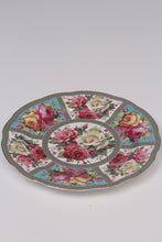 Load image into Gallery viewer, Blue, white &amp; Pink floral bone china english Plate 10&quot;x10&quot; - GS Productions
