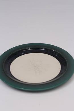 Green & White china Plate 10