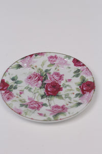 Pink & White floral english Decorative/serving china Plate 6"x6" - GS Productions