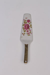 Pink & White floral english cake server 3"x9" - GS Productions