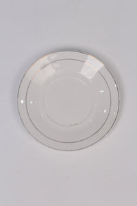 White & gold bone china Plate 4"x4" - GS Productions