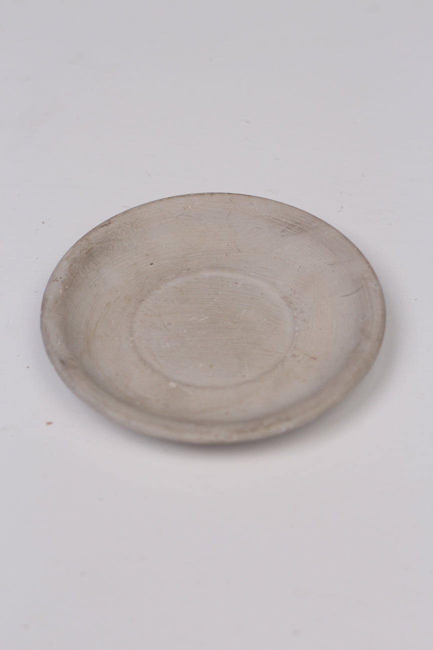 White Plain Painted Decorative Plate 6