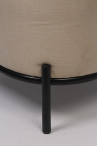 Set of 2 Off-white & black modern sofa chairs  2' x 3'ft - GS Productions