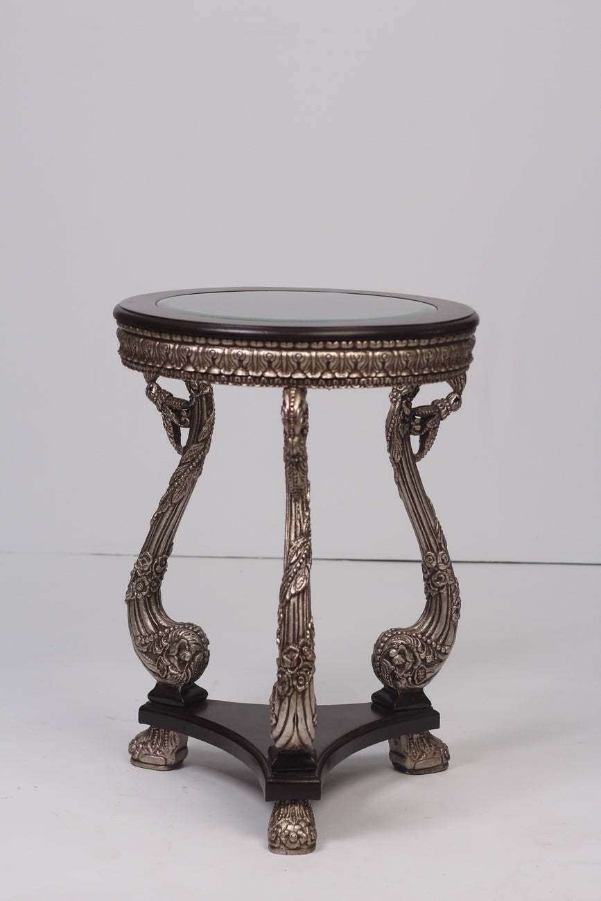 Dark Brown & Light Gold Antique Hall Table 2' x 3'ft - GS Productions
