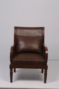 Brown cane rattan sofa chair  2'x 3.5ft - GS Productions