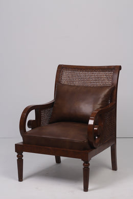 Brown cane rattan sofa chair  2'x 3.5ft - GS Productions