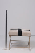 Load image into Gallery viewer, Off-white , black &amp; gold pouffe/ stool 2&#39;x 1.5&#39;ft - GS Productions
