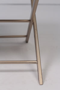Off-white , black & gold pouffe/ stool 2'x 1.5'ft - GS Productions
