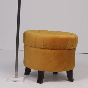 Yellow & Brown contemporary pouffe 2'x 2'ft - GS Productions