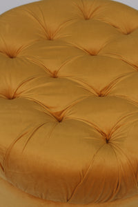 Yellow & Brown contemporary pouffe 2'x 2'ft - GS Productions