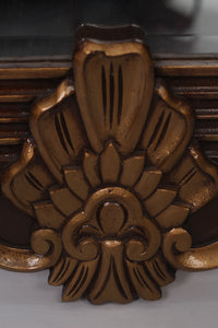 Golden & brown carved ethnic Mirror 1.5'x4.5'ft - GS Productions