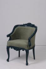 Load image into Gallery viewer, Dull green &amp; blue carved sofa chair 2&#39;x 2.5&#39;ft - GS Productions
