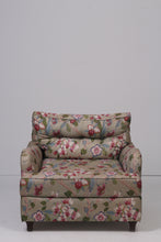 Load image into Gallery viewer, Pink &amp; olive green floral sofa 3&#39;x 3&#39;ft - GS Productions
