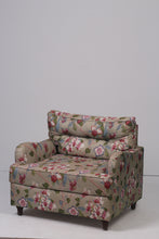 Load image into Gallery viewer, Pink &amp; olive green floral sofa 3&#39;x 3&#39;ft - GS Productions
