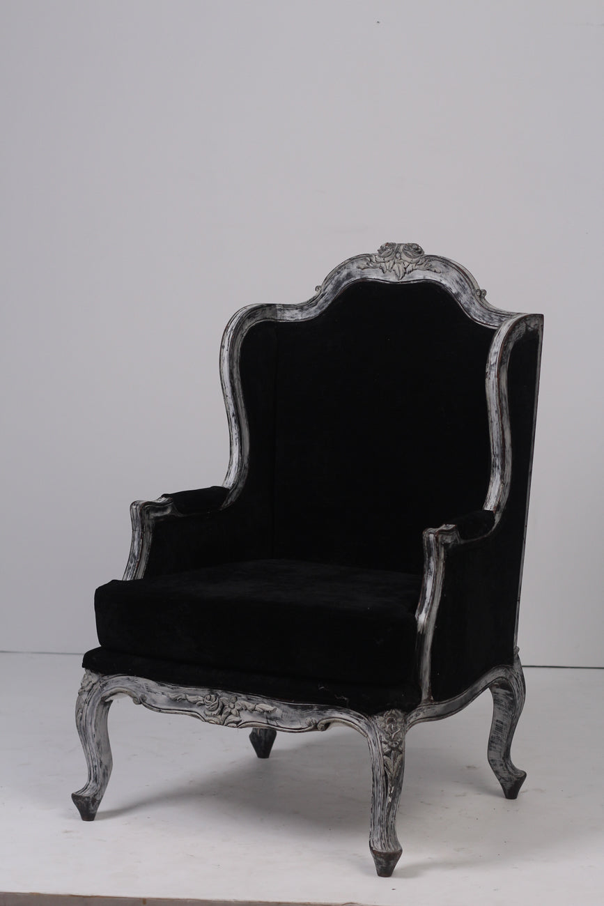 Black & weathered white sofa chair 2'x 3.5'ft Chair - GS Productions