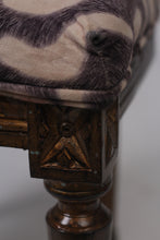 Load image into Gallery viewer, White, grey &amp; dull gold carved french chair 2&#39;x 3.5&#39;ft - GS Productions
