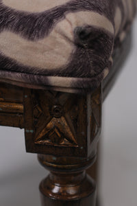 White, grey & dull gold carved french chair 2'x 3.5'ft - GS Productions