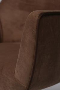 Brown velvet sofa chair 1.5'x 3'ft - GS Productions
