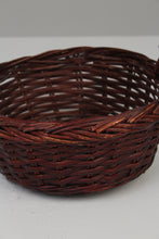 Load image into Gallery viewer, Dark Brown Cane Fruit Basket with Handle 5&quot; x 12&quot; - GS Productions
