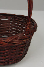 Load image into Gallery viewer, Dark Brown Cane Fruit Basket with Handle 5&quot; x 12&quot; - GS Productions
