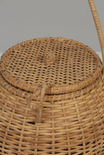 Load image into Gallery viewer, Brown Cane Bell Jar Basket with Lid &amp; Handle 12&quot; x 22&quot; - GS Productions
