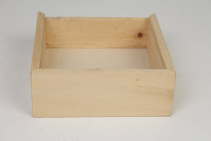 Off-white (light wood) Wooden Crate Box 9.5" x 9.5" - GS Productions