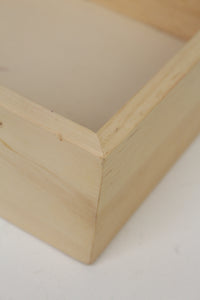 Off-white (light wood) Wooden Crate Box 9.5" x 9.5" - GS Productions